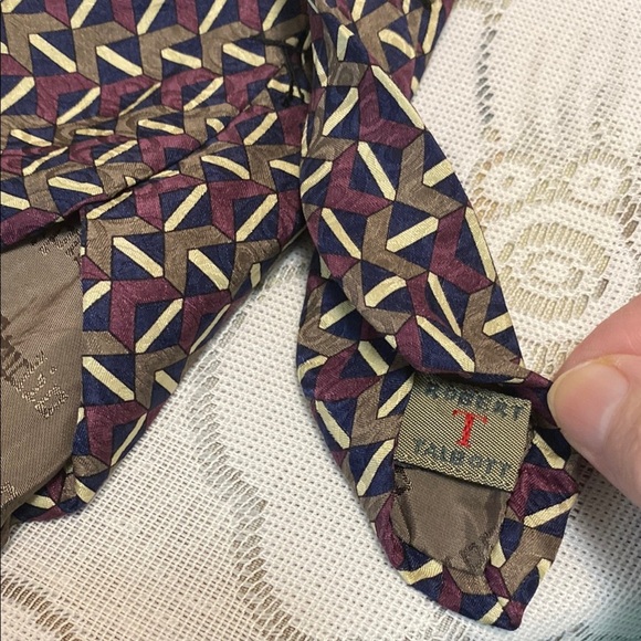 Talbott Studio Carmel Valley  Purple Geometric Men's Tie - Picture 5 of 5